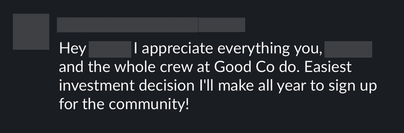 Member comment