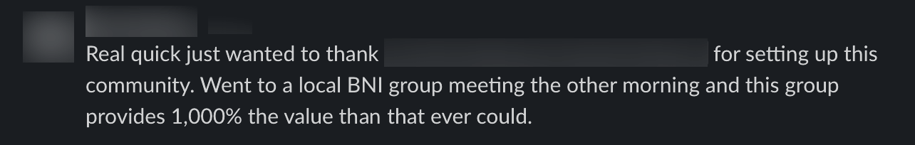 Member comment