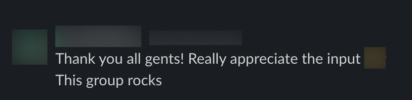 Member comment